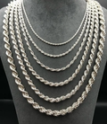 Solid 925 Silver Rope Chain