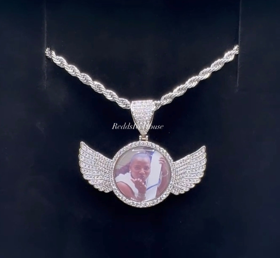 Wing High Quality 14k Gold Photo Necklace/Non Tarnish Hypoallergenic