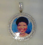Baguette Round 55mm Photo Pendant