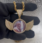 Wing High Quality 14k Gold Photo Necklace/Non Tarnish Hypoallergenic