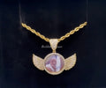 Wing High Quality 14k Gold Photo Necklace/Non Tarnish Hypoallergenic