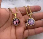 High Quality Waterproof Non Tarnish/Fade Small Photo Necklace