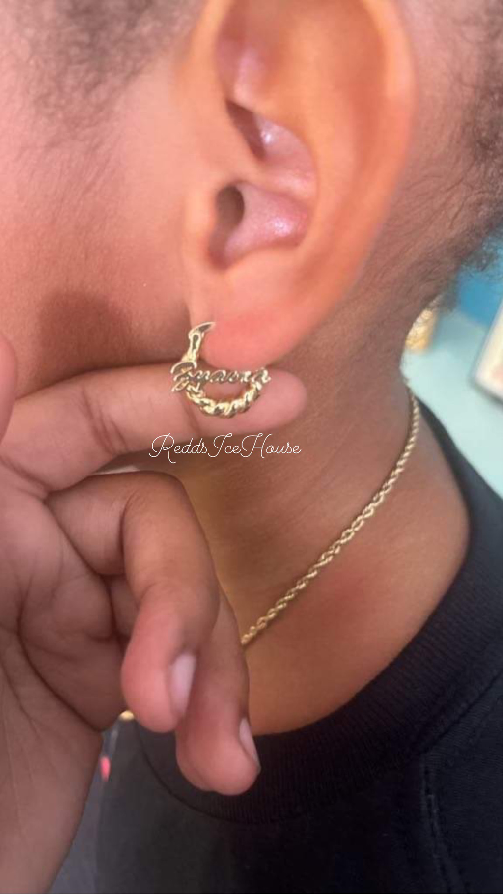 Personalized 18mm Name Mini Hoop Earrings