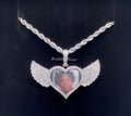 Heart Wing High Quality 14k Gold Photo Necklace/Non Tarnish Hypoallergenic