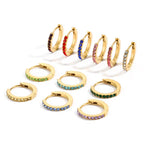 Waterproof/non tarnish Birthstone Hoop Earrings