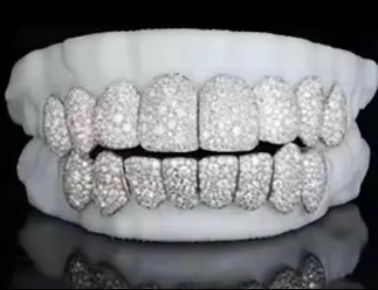 Solid 925 VVSM diamond grill set