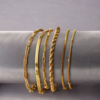 Waterproof/non tarnish Multi Bracelet Set