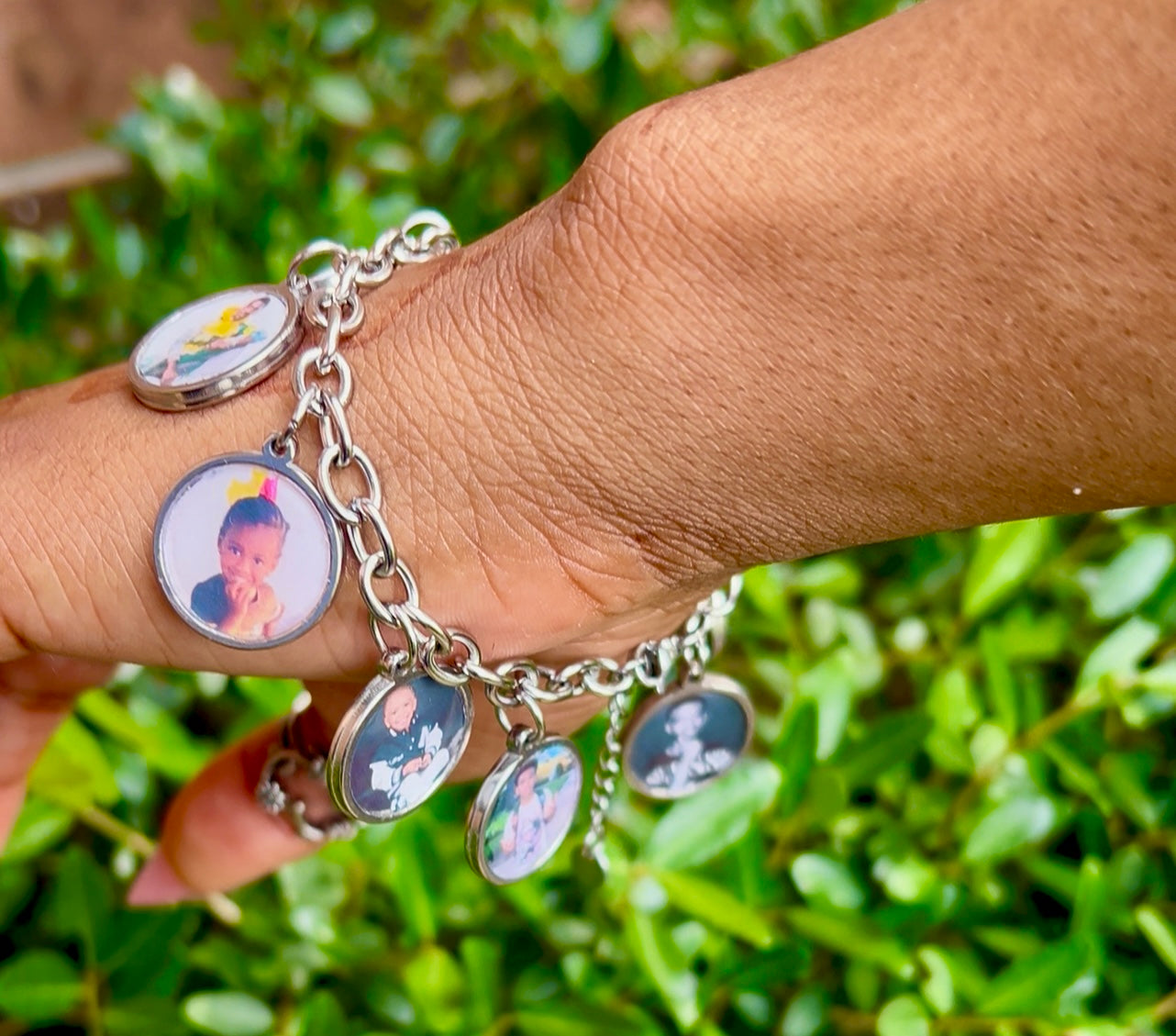 High Quality Adjustable Photo Charm Bracelet