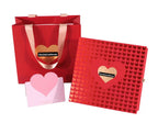 Valentines Day Special Baguette Heart Photo Pendant Forever Rose Box