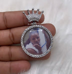 High Quality Crown Bail Photo Necklace/ Non Tarnish  hypoallergenic W/ Cz diamonds