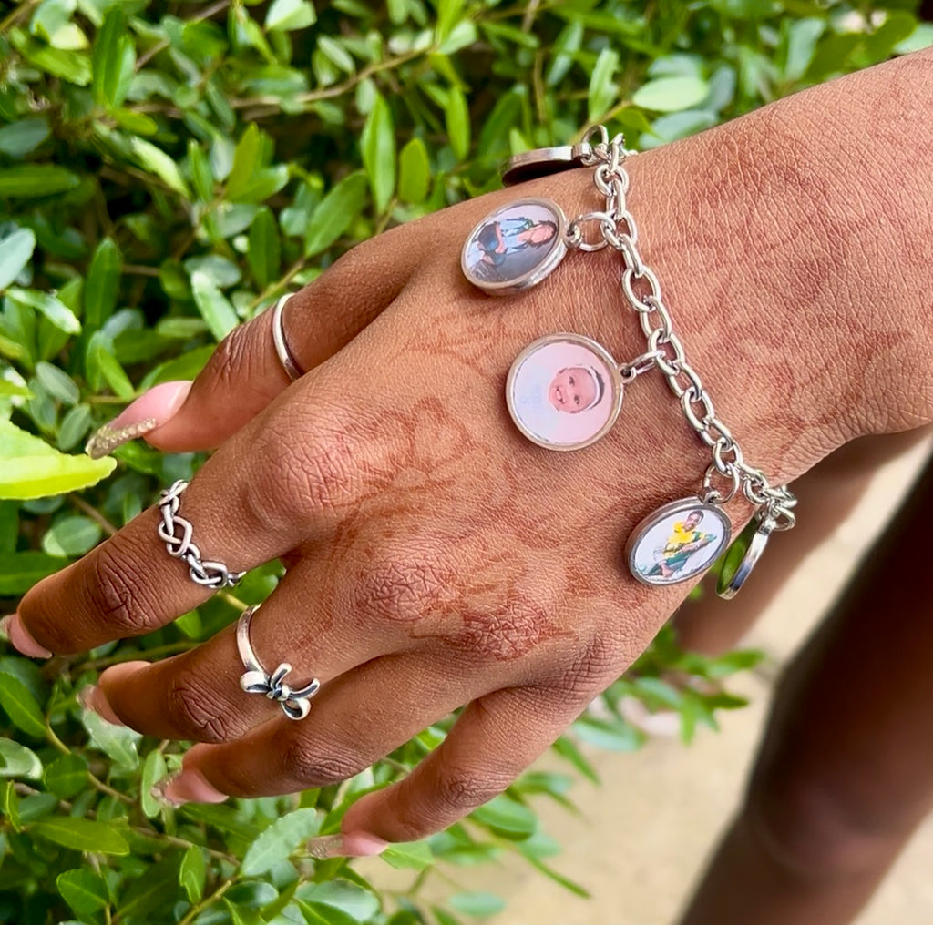 High Quality Adjustable Photo Charm Bracelet