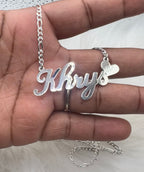 Solid 925 Silver Name Pendant with Chain