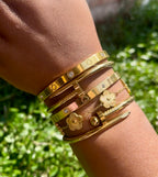 Waterproof/non tarnish Multi bracelet Set of 5