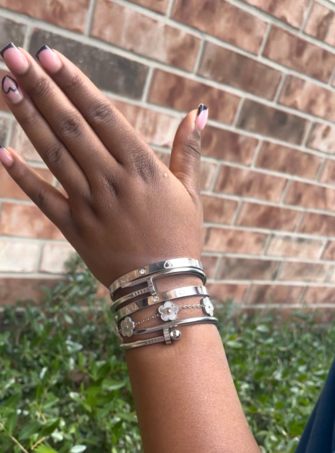 Waterproof/non tarnish Multi bracelet Set of 5