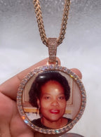 High Quality 68mm Block Bail Photo Necklace/ Non Tarnish hypoallergenic
