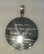 Baguette Round 55mm Photo Pendant
