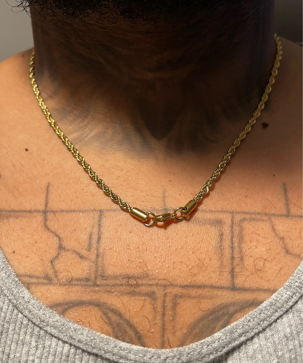 3mm Hypoallergenic High quality Tarnish Resistance Rope Chain