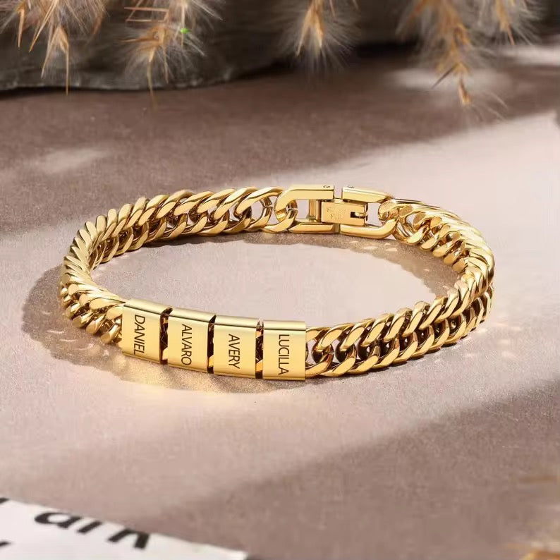 Multi Name Cuban Link Bracelet