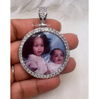45mm High Quality 14k Gold Photo Necklace/Non Tarnish Hypoallergenic
