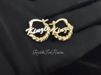 Personalized 18mm Name Mini Hoop Earrings