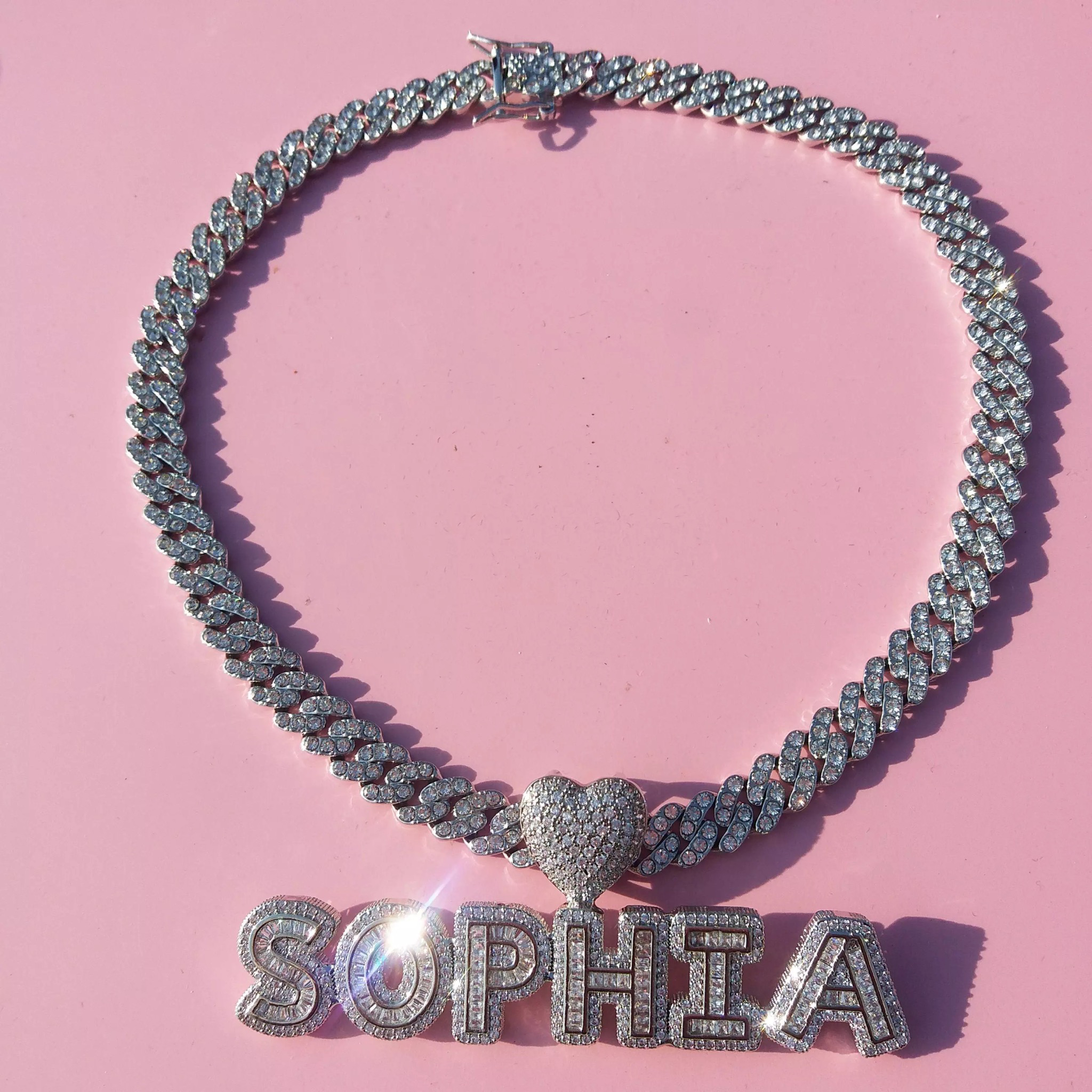 Bling Bling Name Cuban Link Necklace (Customize)