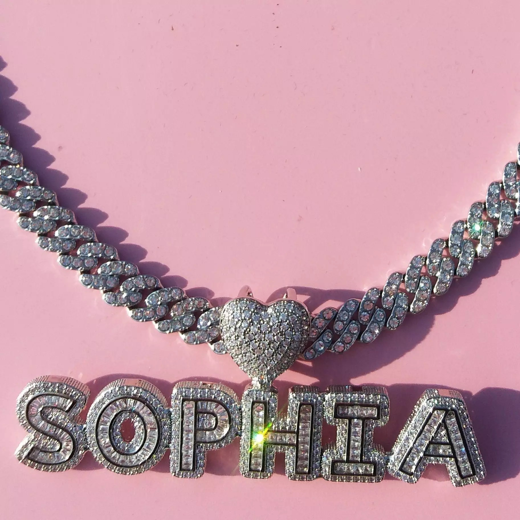 Bling Bling Name Cuban Link Necklace (Customize)