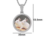 High Quality 35mm 14k Gold Photo Necklace/Non Tarnish Hypoallergenic