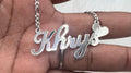 Solid 925 Silver Name Pendant with Chain