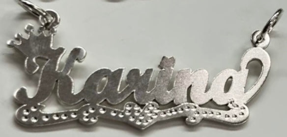Solid 925 Silver Name Pendant with Chain