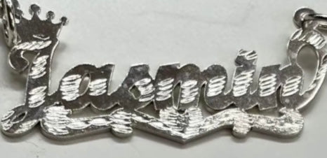 Solid 925 Silver Name Pendant with Chain