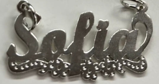 Solid 925 Silver Name Pendant with Chain