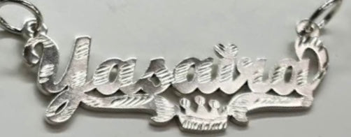 Solid 925 Silver Name Pendant with Chain