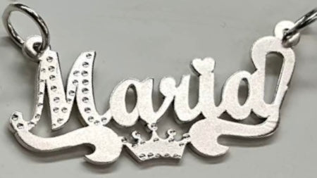 Solid 925 Silver Name Pendant with Chain