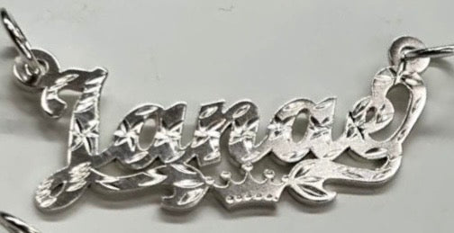 Solid 925 Silver Name Pendant with Chain