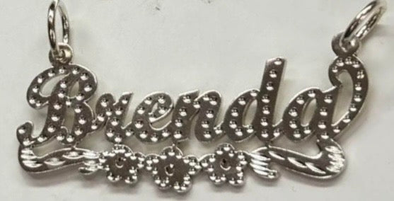 Solid 925 Silver Name Pendant with Chain