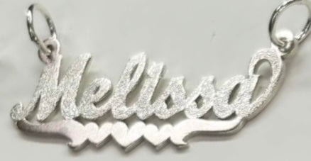 Solid 925 Silver Name Pendant with Chain