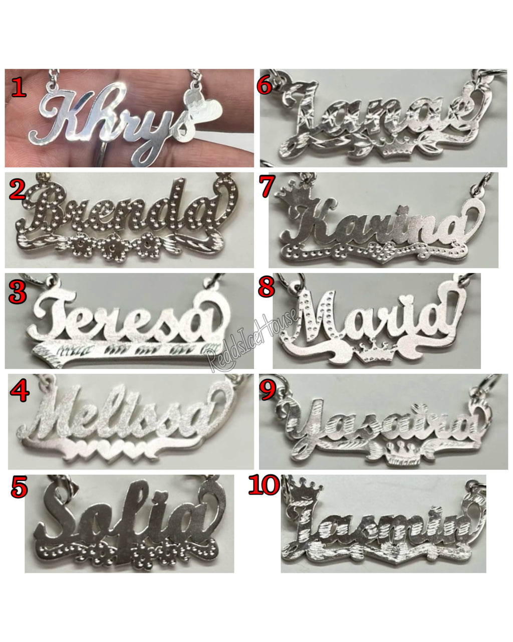 Solid 925 Silver Name Pendant with Chain