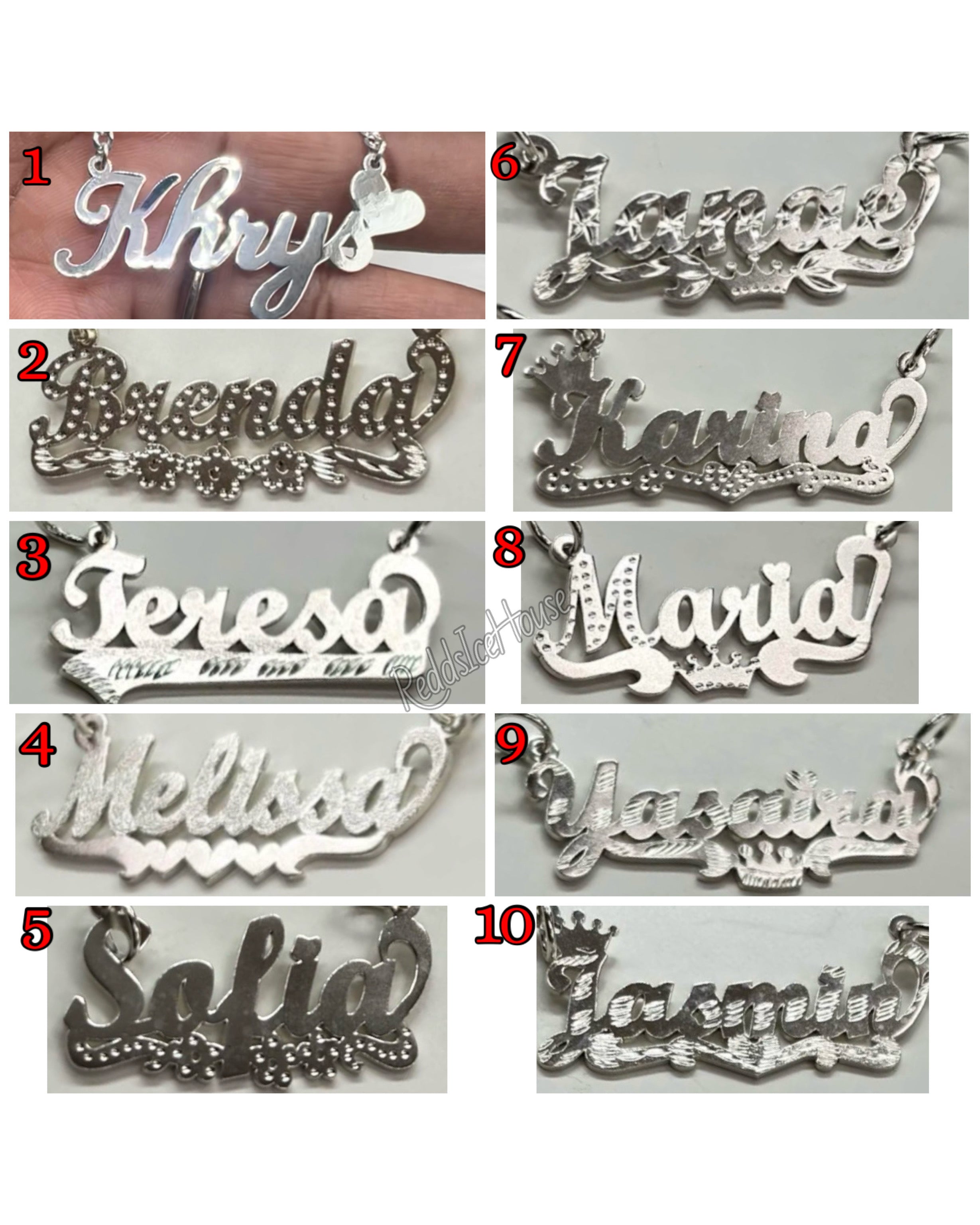 Solid 925 Silver Name Pendant with Chain