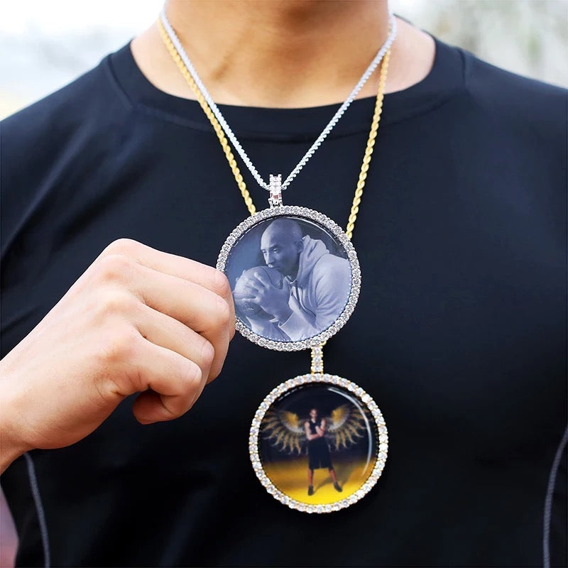 High Quality 68mm Photo Necklace/ Non Tarnish hypoallergenic