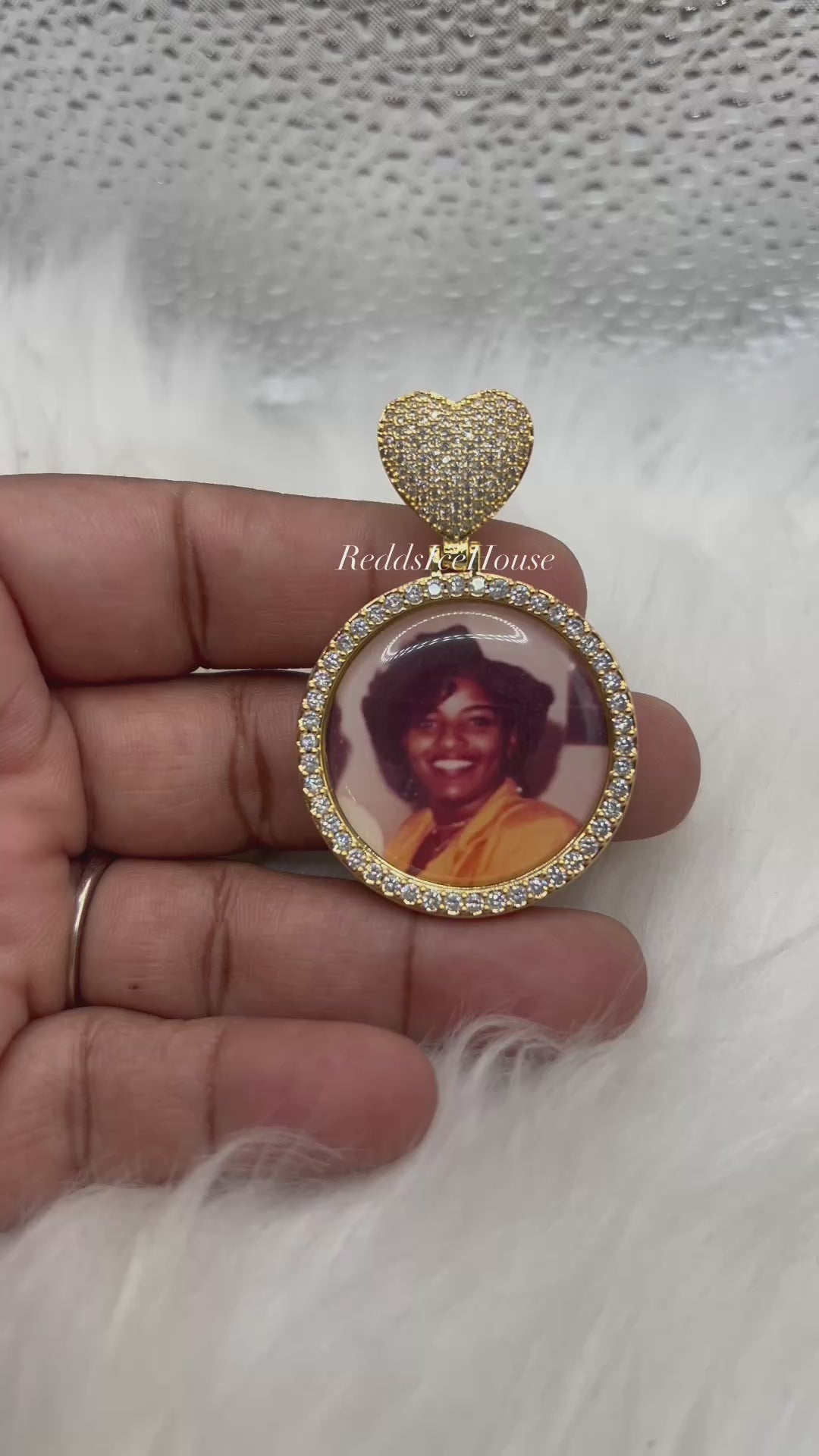 High Quality 14k Gold Heart Bail Photo Necklace/Non Tarnish Hypoallergenic